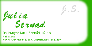 julia strnad business card
